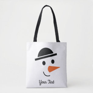 Sac fourre-tout de conception du visage de Snowman