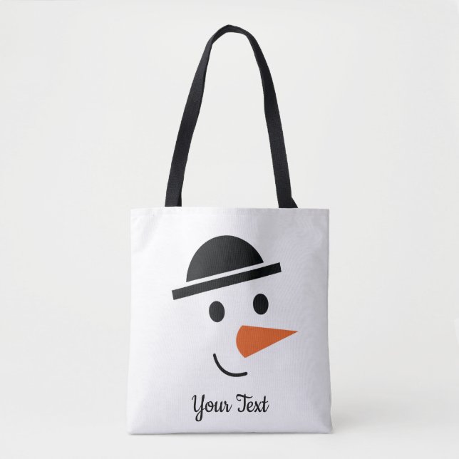 Sac fourre-tout de conception du visage de Snowman (Devant)