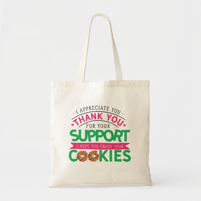 Sac fourre-tout de cookies scout pour filles (Devant)