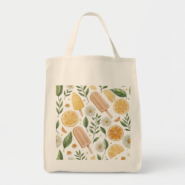 Sac fourre-tout de courses Lemon Garden – Shopping (Devant)
