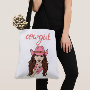 Sac fourre-tout de cowgirl rose