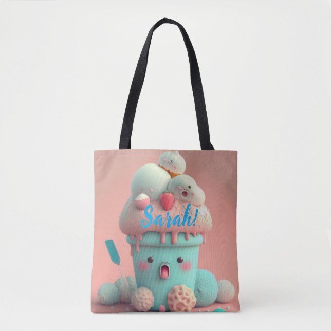 Sac fourre-tout de crème glacée Kawaii (Devant)