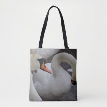 Sac fourre-tout de cygne blanc