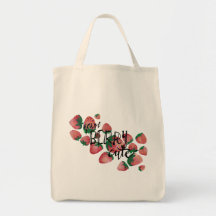 Sac fourre-tout de design aquarelle, Berry Cute