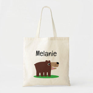 Sac fourre-tout de dessin animé d'ourson brun mign