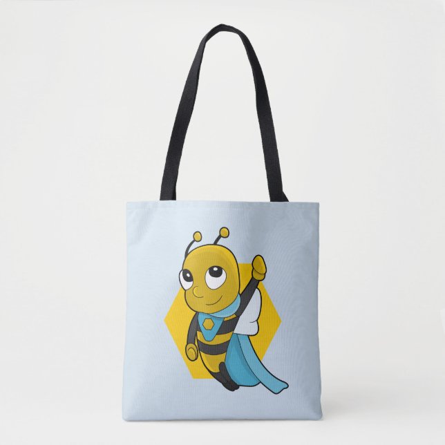 Sac fourre-tout de dessin animé Superhero bee (Devant)