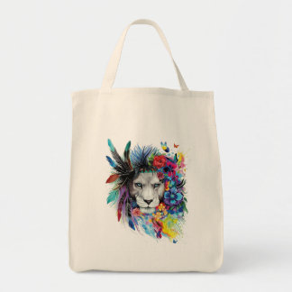 Sac fourre-tout de dessin Lion Art