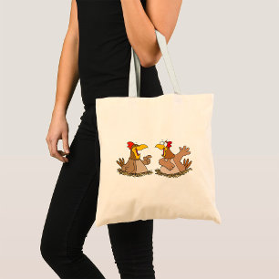 Sac fourre-tout de deux poulets parlants