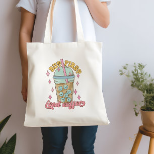 Sac fourre-tout de devis de café glacé mignon mais