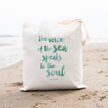 Sac fourre-tout de devis de mer Watercolor