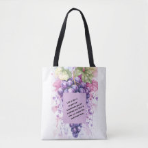 Sac fourre-tout de devis de raisin - frais et insp