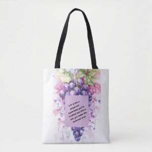 Sac fourre-tout de devis de raisin - frais et insp