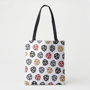Sac fourre-tout de disques vinyle vintage à 45 tr/