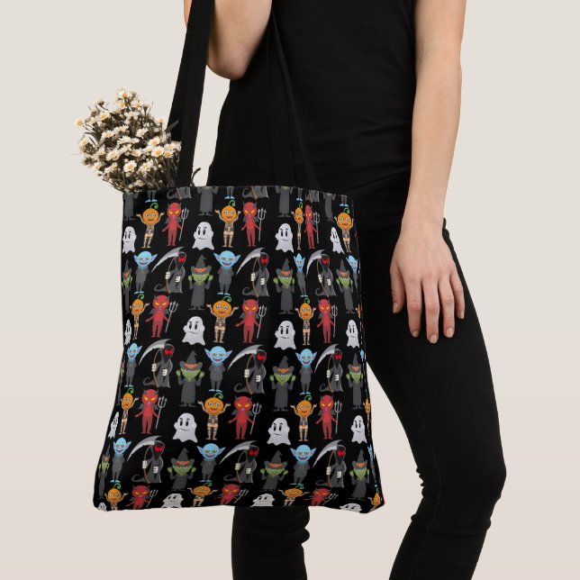 Sac fourre-tout de fête d'Halloween (De près)
