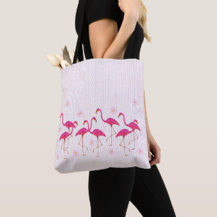Sac fourre-tout de Flamants roses roses