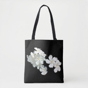 Sac fourre-tout de fleurs blanches