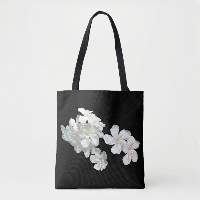 Sac fourre-tout de fleurs blanches (Devant)