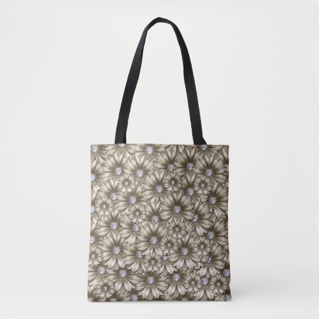 Sac fourre-tout de fleurs de diamants (Devant)