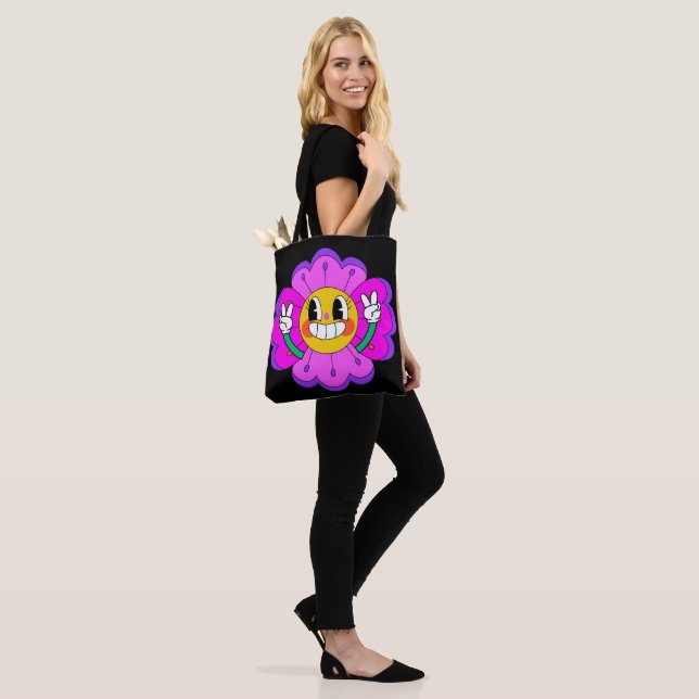 Sac fourre-tout de fleurs de la paix (Sur le modèle)