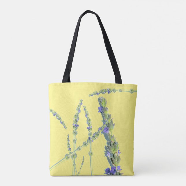Sac fourre-tout de fleurs de lavande violette (Dos)