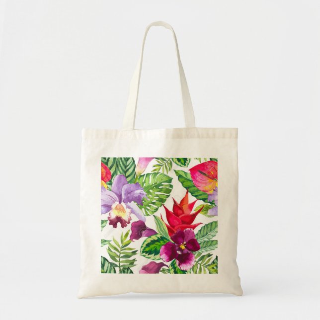 Sac fourre-tout de fleurs d'orchidées hawaïennes (Devant)
