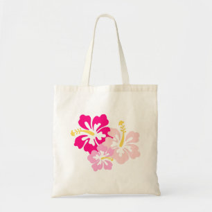 Sac fourre-tout de fleurs hawaïennes roses