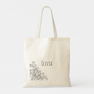 Sac fourre-tout de fleurs mignonnes et élégantes