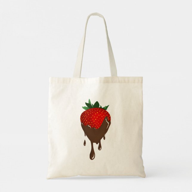 sac fourre-tout de fraise au chocolat (Dos)