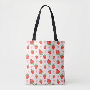 Sac fourre-tout de fraises et de coeurs doux