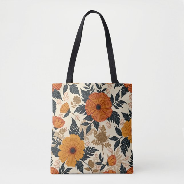 Sac fourre-tout de géométrie florale en gras (Devant)