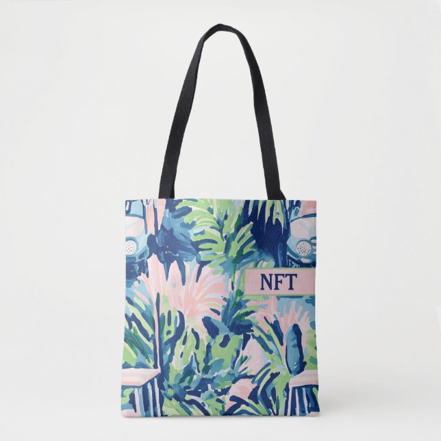 Sac fourre-tout de golf floral tropical Monogram (Devant)
