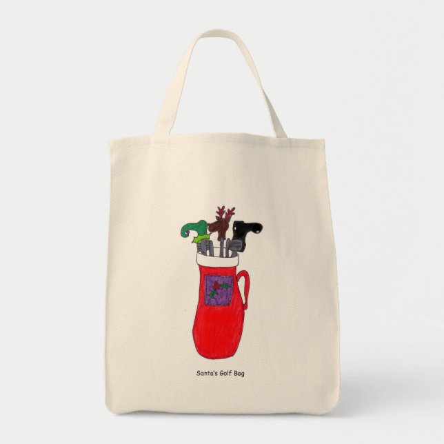 Sac fourre-tout de golf humoristique Père Noël (Devant)