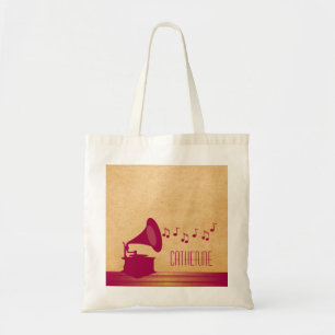 Sac fourre-tout de gramophone Vintage Fuchsia