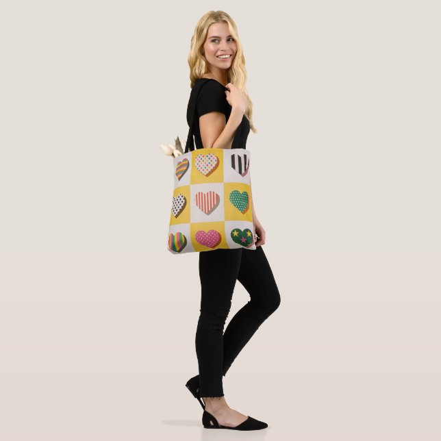 Sac fourre-tout de grille cardiaque rétro (Sur le modèle)