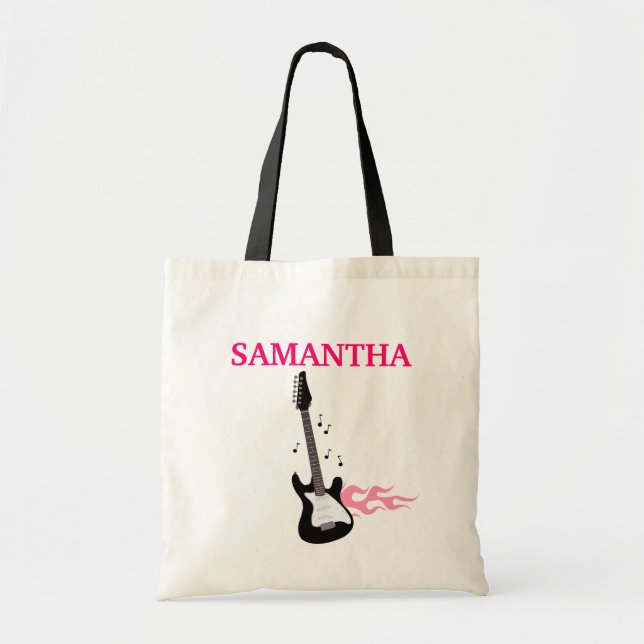 Sac fourre-tout de guitare rose Rock Star (Devant)