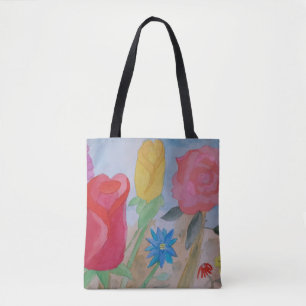 Sac fourre-tout de jardin fleuri d'été