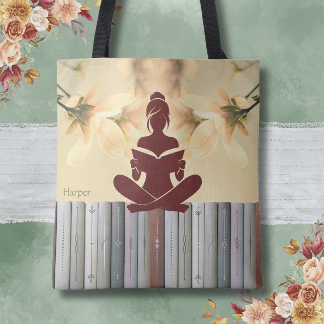 Sac fourre-tout de lecture pacifique pour le livre (Peaceful Reader Tote Bag for Book Lover)