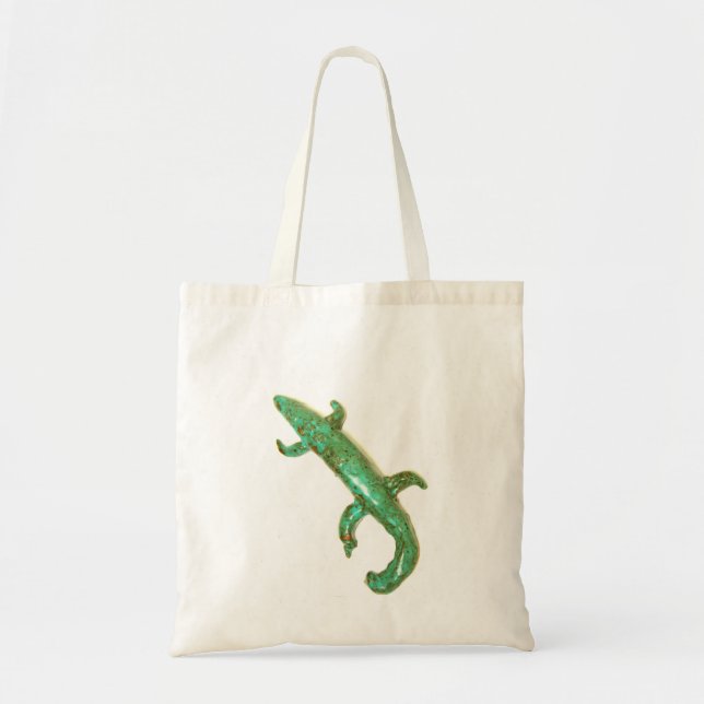 sac fourre-tout de lézard vert (Devant)