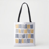 Sac fourre-tout de lignes Abstraites orange et gri