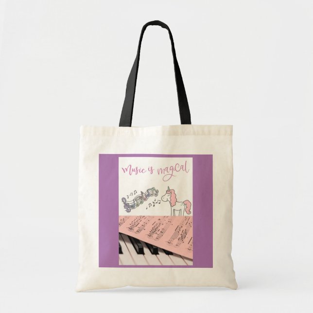Sac fourre-tout de livres de musique Unicorn pour  (Devant)
