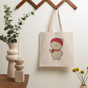 Sac fourre-tout de l'ours en peluche d'hiver