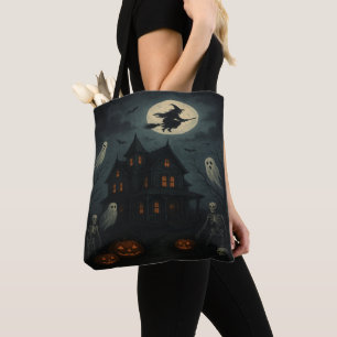 Sac fourre-tout de maison hantée d'Halloween
