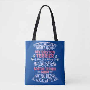 sac fourre-tout de maman "Boston Terrier".
