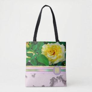 SAC FOURRE-TOUT de marbre pourpre à monogramme de