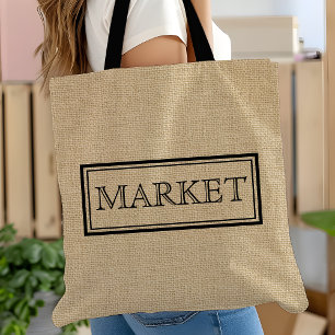 Sac fourre-tout de marché personnalisé en toile de