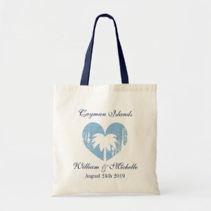 Sac fourre-tout de mariage de destination à coeur 