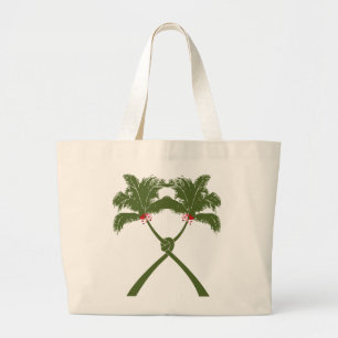 Sac fourre-tout de mariage de plage de palmiers à 