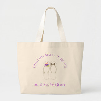 Sac fourre-tout de mariage de plage Mr & Mrs Flip