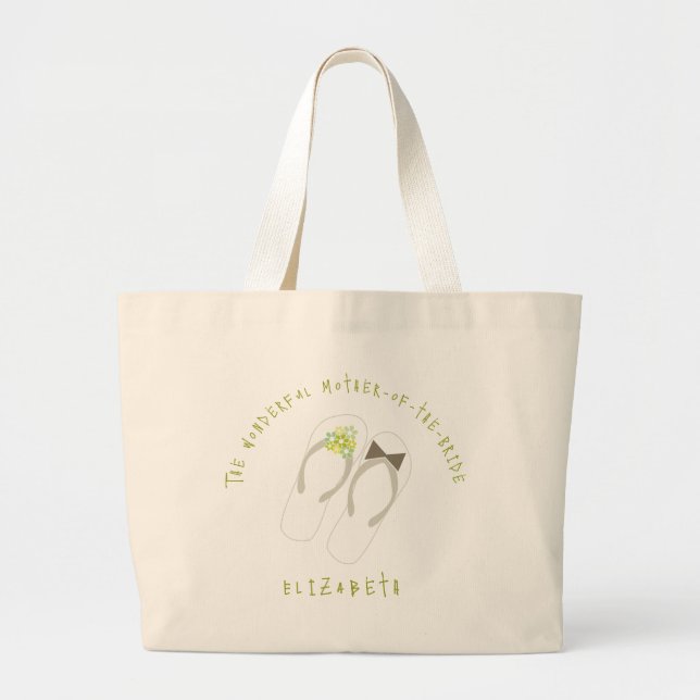 Sac fourre-tout de mariage sur la plage Mr & Mrs F (Devant)