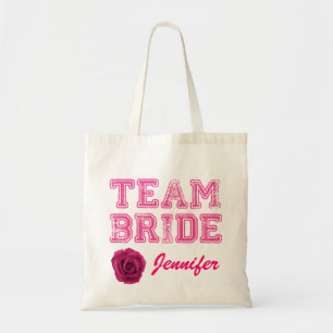 Sac fourre-tout de mariée de l'équipe rose